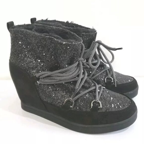 Juicy Couture Women's Lace-Up Wedge Sport Ankle Boots - Picture 1 of 7